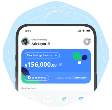 assets bank account mobile UI